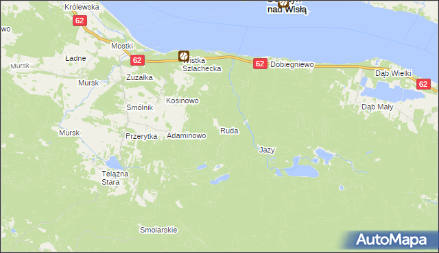 mapa Ruda gmina Włocławek, Ruda gmina Włocławek na mapie Targeo