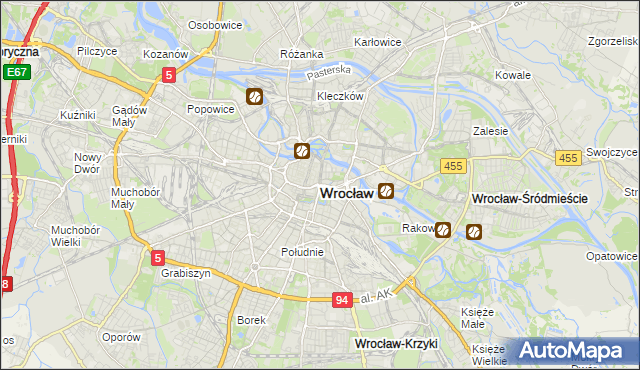 mapa Wrocławia, Wrocław na mapie Targeo