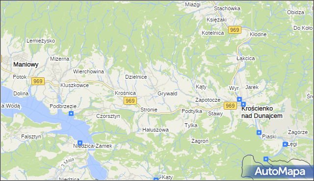 mapa Grywałd, Grywałd na mapie Targeo