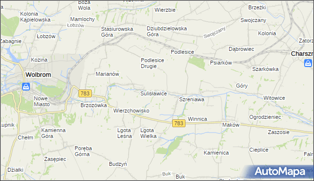 mapa Adamowice gmina Gołcza, Adamowice gmina Gołcza na mapie Targeo