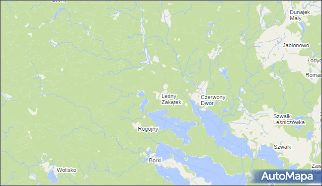 mapa Leśny Zakątek, Leśny Zakątek na mapie Targeo