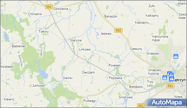 mapa Kotkowo gmina Kętrzyn, Kotkowo gmina Kętrzyn na mapie Targeo