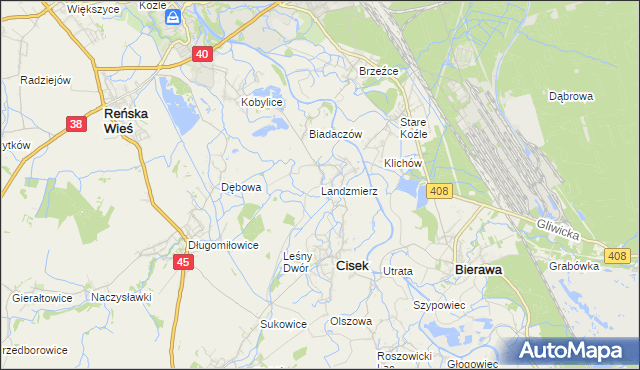 mapa Landzmierz, Landzmierz na mapie Targeo