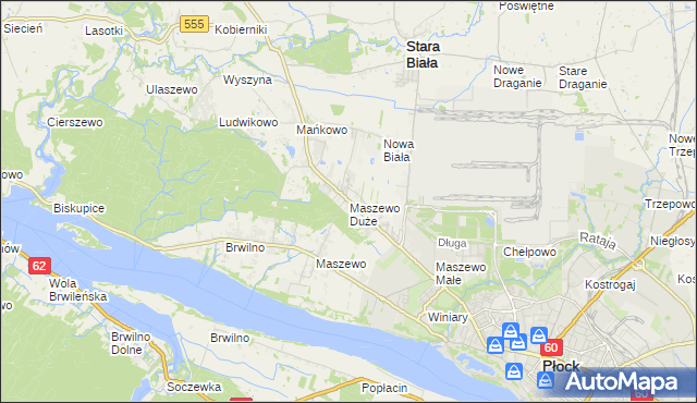 mapa Maszewo Duże, Maszewo Duże na mapie Targeo