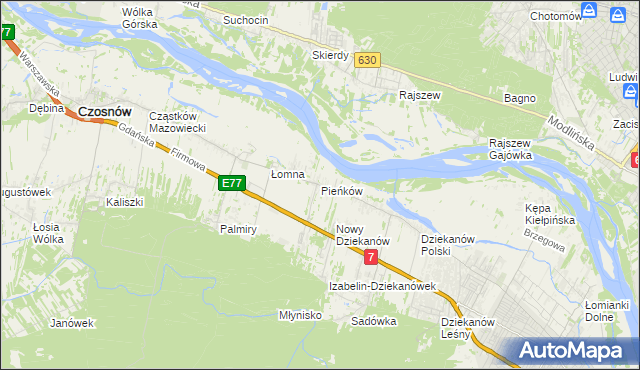 mapa Pieńków, Pieńków na mapie Targeo