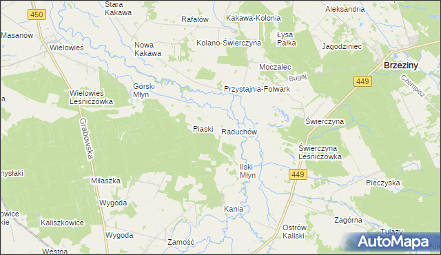 mapa Raduchów, Raduchów na mapie Targeo