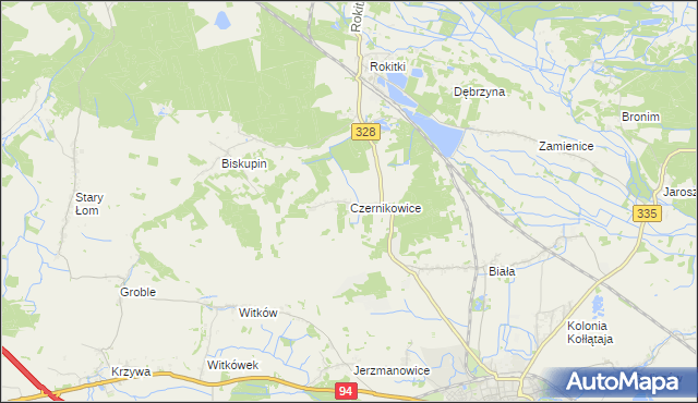 mapa Czernikowice, Czernikowice na mapie Targeo