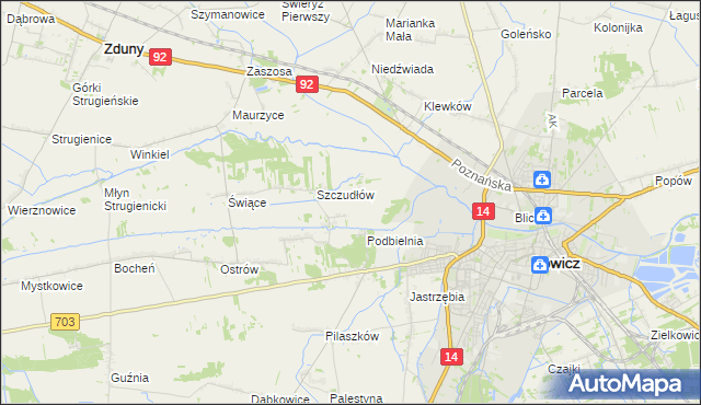 mapa Otolice, Otolice na mapie Targeo
