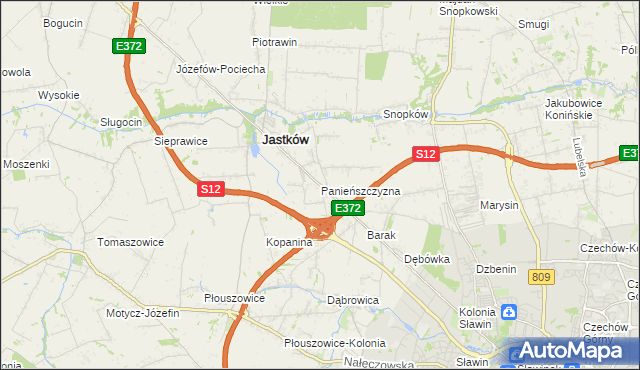 mapa Panieńszczyzna, Panieńszczyzna na mapie Targeo