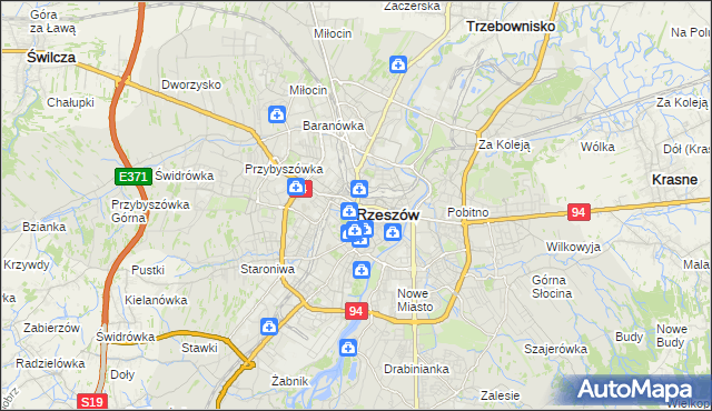 mapa Rzeszów, Rzeszów na mapie Targeo