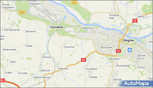 mapa Słone gmina Żukowice, Słone gmina Żukowice na mapie Targeo