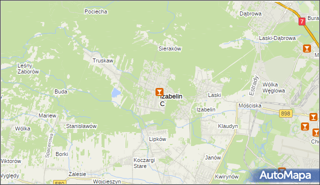 mapa Izabelin C, Izabelin C na mapie Targeo