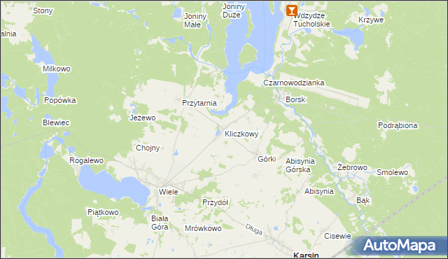 mapa Kliczkowy, Kliczkowy na mapie Targeo