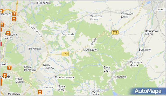 mapa Modliszów, Modliszów na mapie Targeo