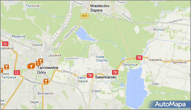 mapa Nowe Chechło, Nowe Chechło na mapie Targeo