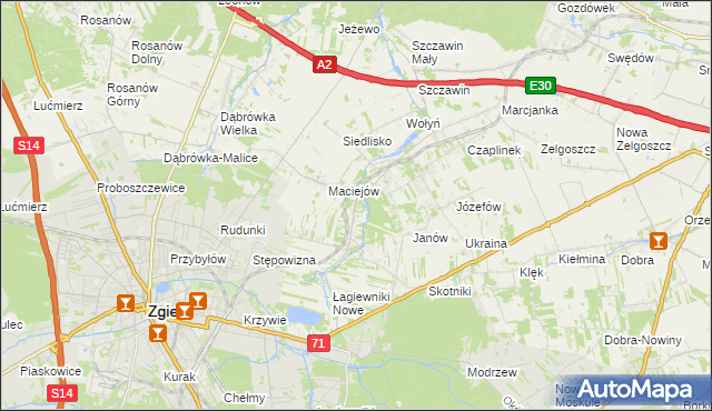 mapa Smardzew gmina Zgierz, Smardzew gmina Zgierz na mapie Targeo