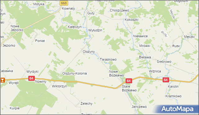 mapa Taraskowo, Taraskowo na mapie Targeo