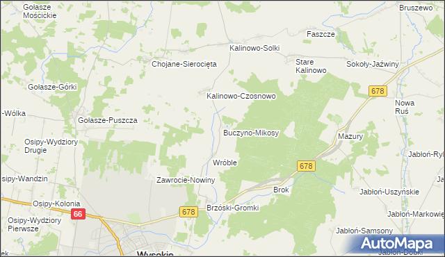 mapa Buczyno-Mikosy, Buczyno-Mikosy na mapie Targeo