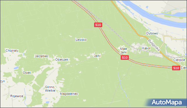 mapa Jarki, Jarki na mapie Targeo