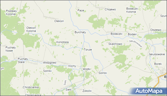 mapa Torule, Torule na mapie Targeo