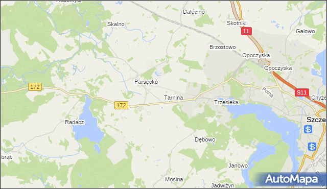 mapa Tarnina, Tarnina na mapie Targeo