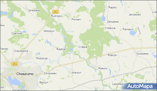 mapa Chełpa, Chełpa na mapie Targeo