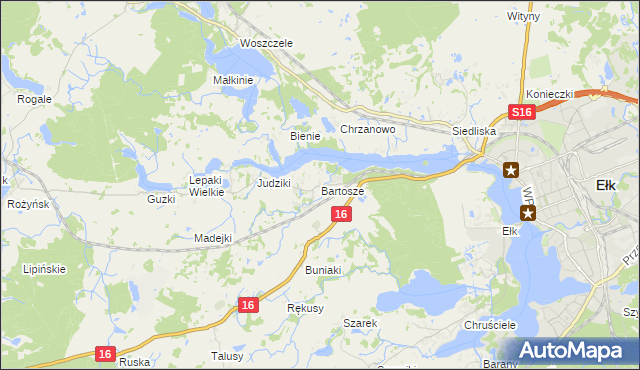 mapa Bartosze, Bartosze na mapie Targeo