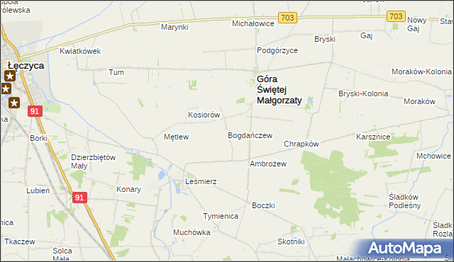 mapa Bogdańczew, Bogdańczew na mapie Targeo