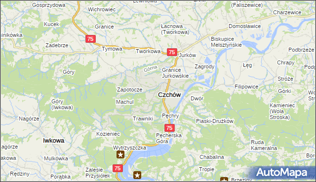mapa Czchów, Czchów na mapie Targeo