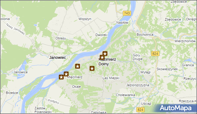 mapa Kazimierz Dolny, Kazimierz Dolny na mapie Targeo