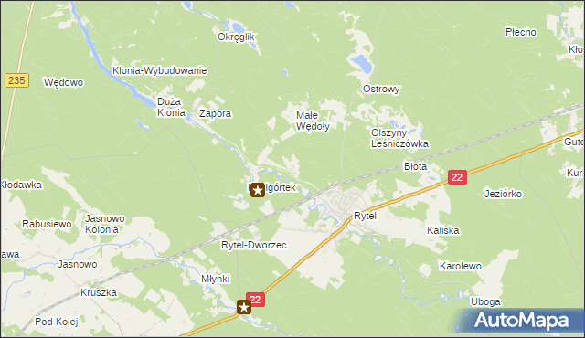 mapa Modrzejewo gmina Czersk, Modrzejewo gmina Czersk na mapie Targeo