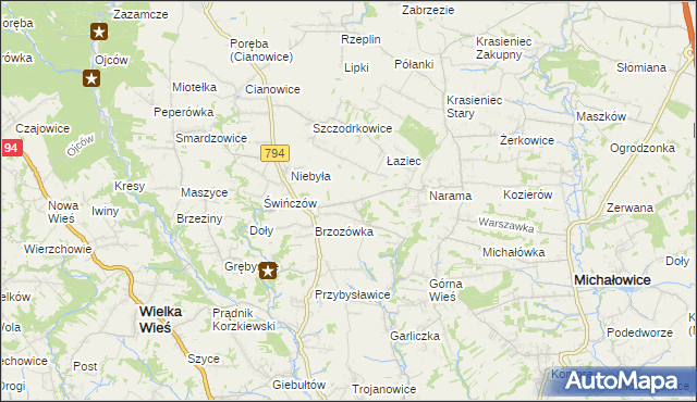 mapa Owczary gmina Zielonki, Owczary gmina Zielonki na mapie Targeo