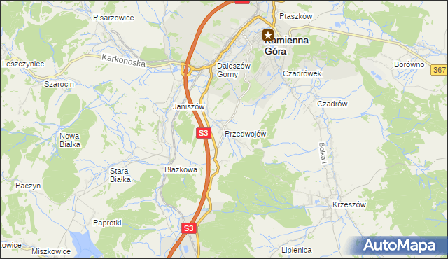 mapa Przedwojów, Przedwojów na mapie Targeo