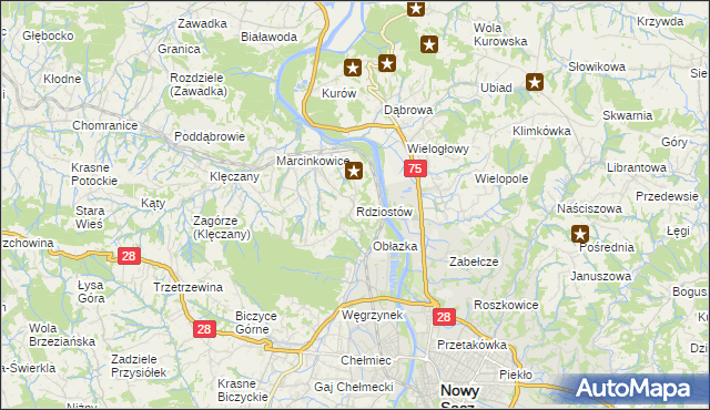 mapa Rdziostów, Rdziostów na mapie Targeo