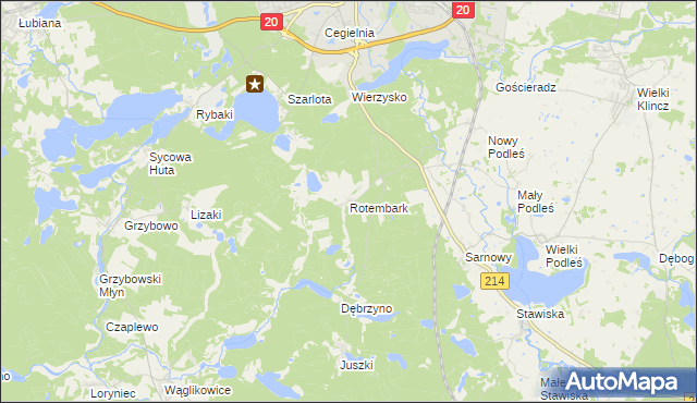 mapa Rotembark, Rotembark na mapie Targeo