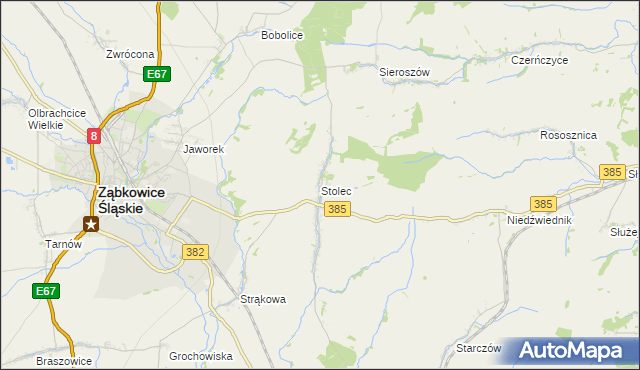 mapa Stolec gmina Ząbkowice Śląskie, Stolec gmina Ząbkowice Śląskie na mapie Targeo