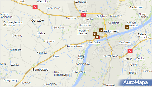 mapa Strochcice, Strochcice na mapie Targeo