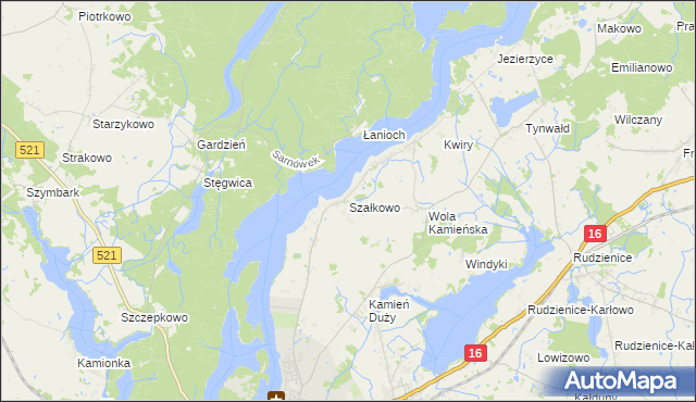 mapa Szałkowo, Szałkowo na mapie Targeo