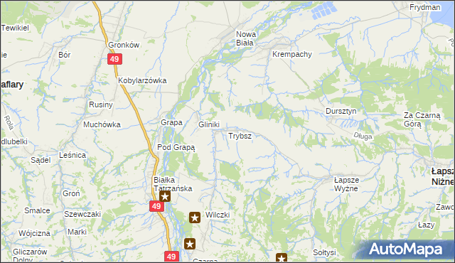 mapa Trybsz, Trybsz na mapie Targeo