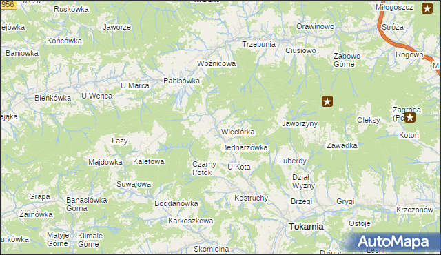 mapa Więciórka, Więciórka na mapie Targeo