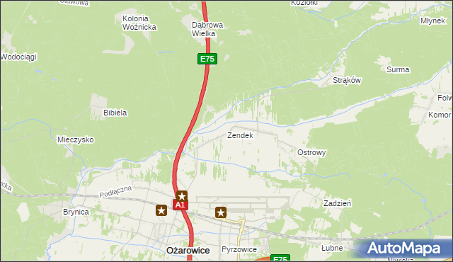 mapa Zendek, Zendek na mapie Targeo