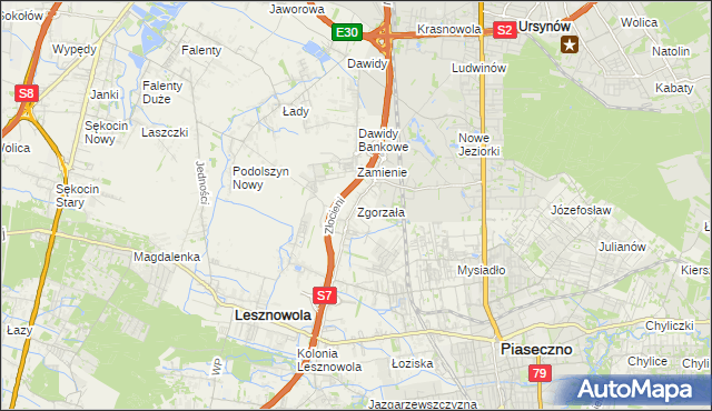 mapa Zgorzała, Zgorzała na mapie Targeo