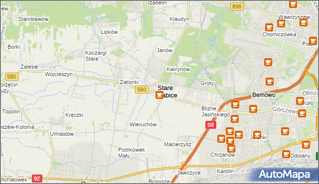 mapa Babice Nowe, Babice Nowe na mapie Targeo