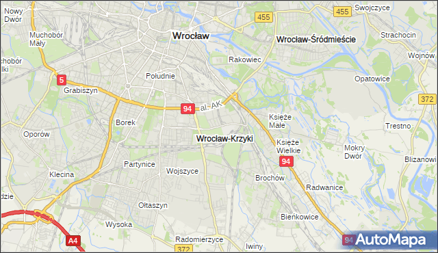 mapa Tarnogaj, Tarnogaj na mapie Targeo