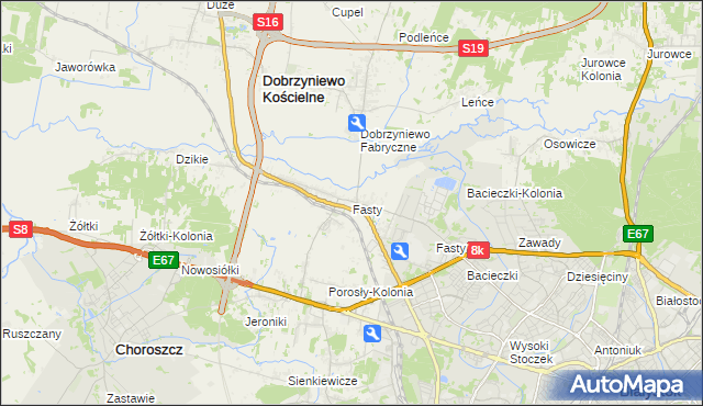 mapa Fasty, Fasty na mapie Targeo