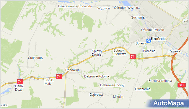 mapa Kowalin, Kowalin na mapie Targeo