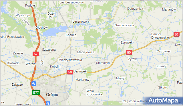 mapa Lisówek gmina Grójec, Lisówek gmina Grójec na mapie Targeo