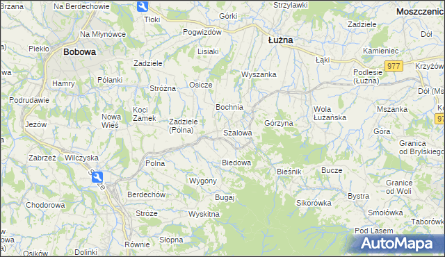 mapa Szalowa, Szalowa na mapie Targeo
