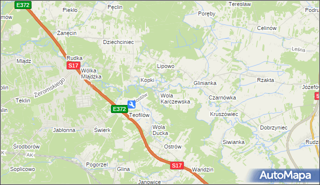 mapa Wola Karczewska, Wola Karczewska na mapie Targeo