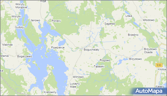 mapa Boguchwały, Boguchwały na mapie Targeo